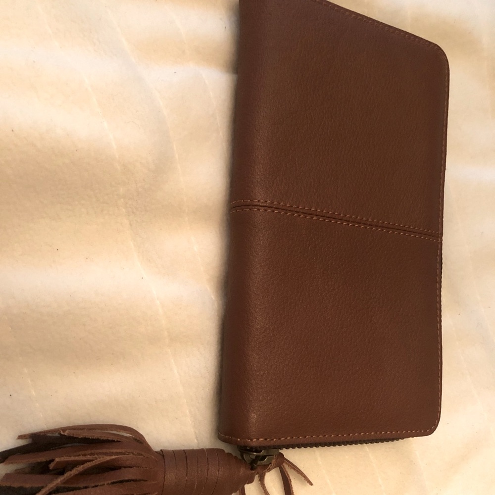 Leather zippered wallet by NEXT. New with tags